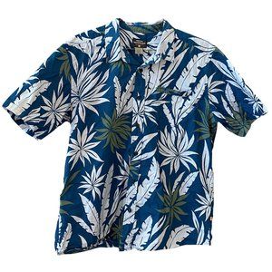 Quicksilver Leaf Print Aloha Button Down